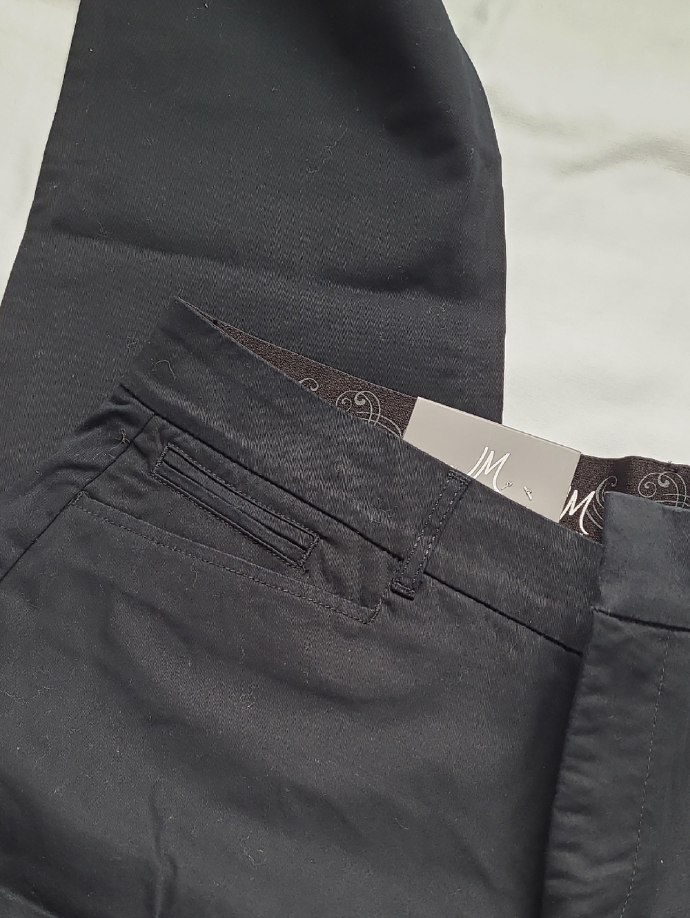 Black Dress Pants with Signature JM Waistband